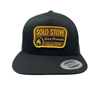 Solo Stove Mesh Trucker Snapback Hat Cap Camping Outdoor Patch Logo Dad Retro